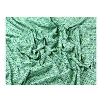 Geometric Print Stretch Jersey Dress Fabric Green