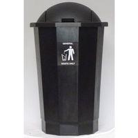 general waste bank with closing flap black base