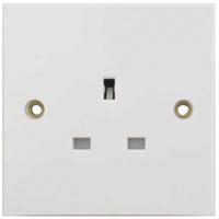 GET Moulded 1 gang 13A Unswitched Socket