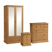 Georgian Oak Gents Wardrobe Bedroom Set