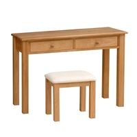 georgian oak dressing set with fabric stool