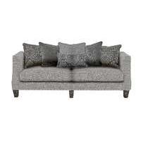 genevieve 4 seater fabric sofa with stud details