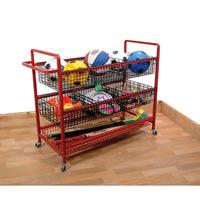 general storage trolley with 6 wired baskets 126 x 85 x 45cm