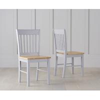 Genoa Oak and Grey Dining Chairs (Pair)