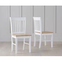 Genoa Oak and White Dining Chairs