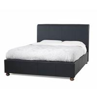Georgina Bed In Black Faux Leather