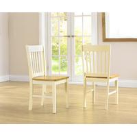 genoa cream dining chairs pair