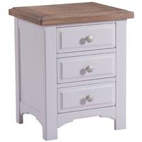 Georgia Grey Painted Bedside Cabinet - 3 Drawer