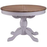 Georgia Grey Painted Dining Table - Round Pedestal