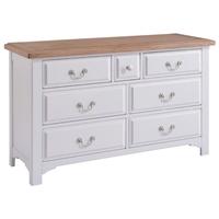 georgia grey painted chest of drawer 3 over 4 drawer wide