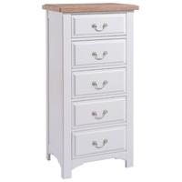 Georgia Grey Painted Chest of Drawer - 5 Drawer Wellington