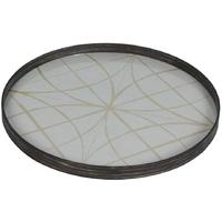 Geometry Large Round Glass Tray