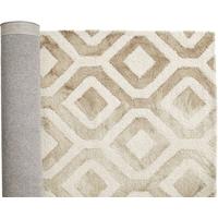 Geometric Beige and Off White Carpet