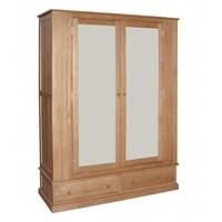 Georgian Oak Wide Gents Wardrobe