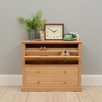 georgian oak shoe storage chest