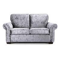 Geoffrey Velvet 2 Seater Sofa Silver