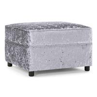 geoffrey velvet footstool silver