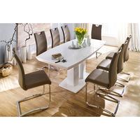 Genisimo High Gloss 6 Seater Dining Table With Koln Chairs