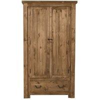 Georgia Pine 2 Door 1 Drawer Wardrobe