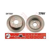 Genuine TRW Solid Painted Brake Discs - Part Number DF1561