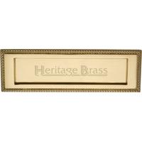 Georgian Rope Edge Letterplate 254mm - Polished Brass - G220-10-PB