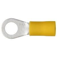 Genuine 50x Essentials Terminals Yellow Ring 6.4 mm (1/4) DIY Tools - Part Nu...