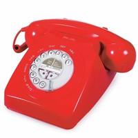 Geemarc Mayfair Retro Style Two Piece Corded Telephone - Red- UK Version