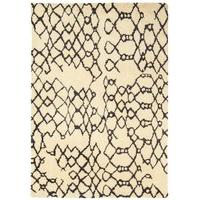 geometric cream nomadic wool rug amir 120x170