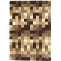 geometric natural squares wool rug funk 170x240