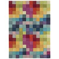 Geometric Multi Squares Wool Rug - Funk 120x170