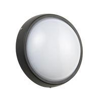 genoa 6w led plain bulkhead black ip44 425lm 85707