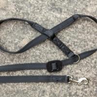 gencon all in 1 clip to collar dog headcollarhalter lead in one black
