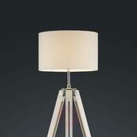 Gent three-legged floor lamp with white lampshade