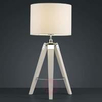 Gent - fabric lamp with three-legged wooden frame