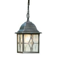 Genoa Outdoor Lamp In Black Silver Finish