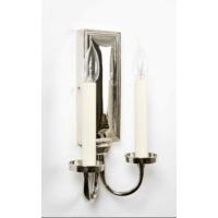 Georgian N825 Traditional Solid Brass Nickel Plated 2 Light Wall Light