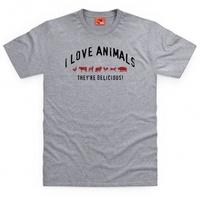 General Tee I Love Animals T Shirt