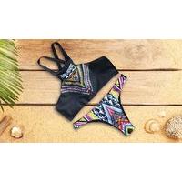 Geometric High-Neck Bikini - 3 Sizes