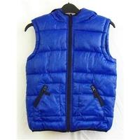 George blue quilted gilet with hood Size 7-8 years