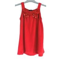 George Age 6-7 Years Bright Red Cami Top with Sequinned Bow*