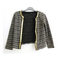 George Age 9-10 Years Black and White Woven Jacket with Gold Sequin Trim*