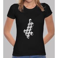 geometric black shirt girl, 