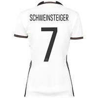 Germany Home Shirt 2016 - Womens White with Schweinsteiger 7 printing