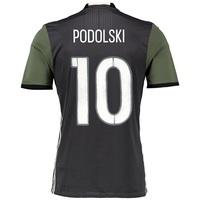 germany away authentic shirt 2016 dk grey with podolski 10 printing