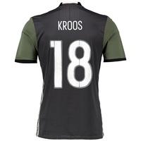 germany away authentic shirt 2016 dk grey with kroos 18 printing