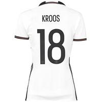 Germany Home Shirt 2016 - Womens White with Kroos 18 printing