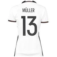 germany home shirt 2016 womens white with muller 13 printing