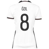 Germany Home Shirt 2016 - Womens White with Ozil 8 printing
