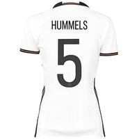 Germany Home Shirt 2016 - Womens White with Hummels 5 printing