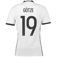 Germany Home Authentic Shirt 2016 White with Göetze 19 printing